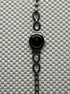 Swatch Watch Iron Lady Black Glitter YSS293G Classic 2015